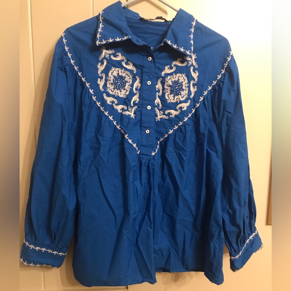 Zara Embroidered boho top